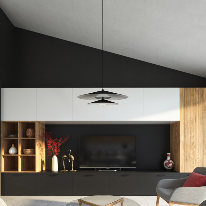 Cruz 2 - Light LED Pendant, Black/White