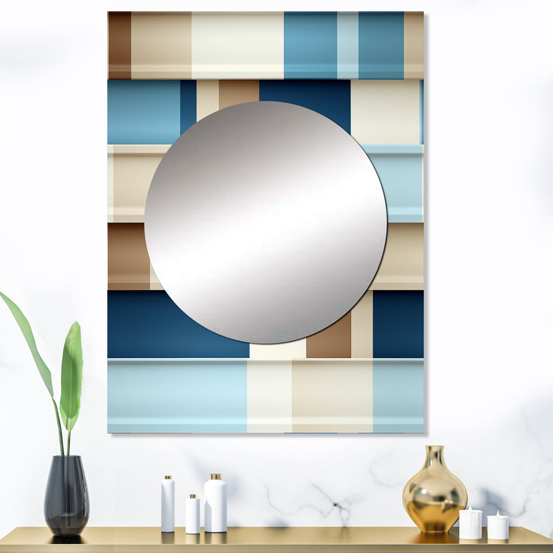 Motif rayé blanc et bleu Jequetta, 40 po x 30 po