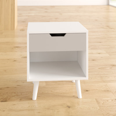Kirts 40cm W Manufactured Wood Bedside Table