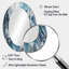 Harmonie bleue abstraite de forme III - grand miroir mural ovale sur métal-697751063