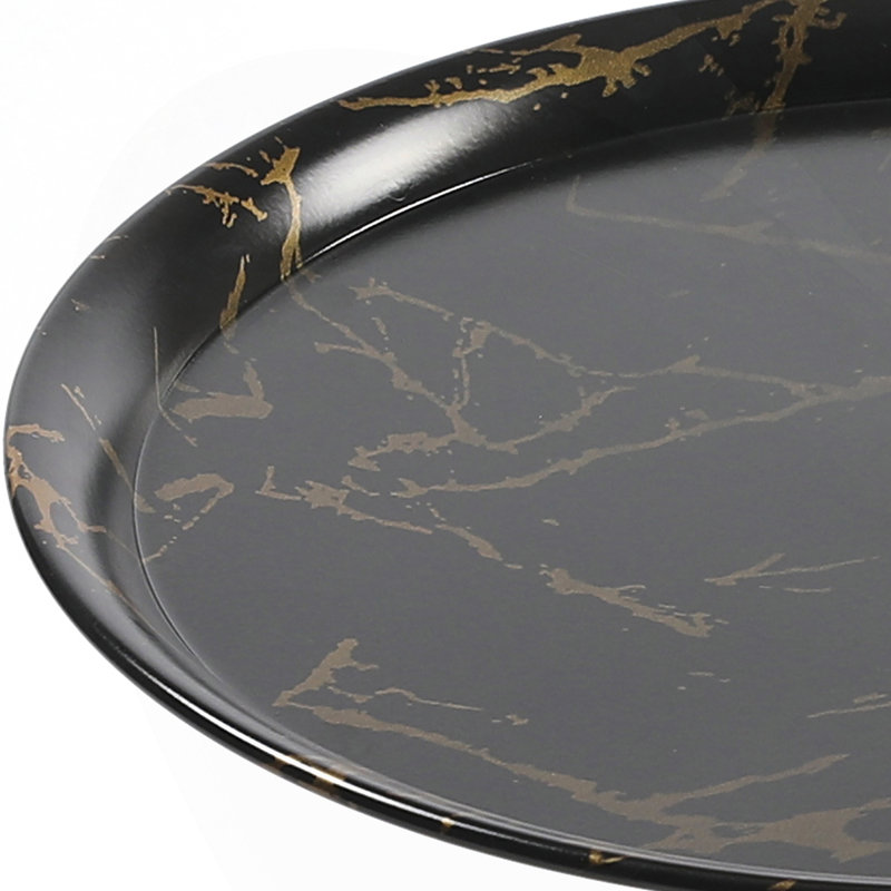Table d'appoint ronde avec table de bout Mermaid, Noir