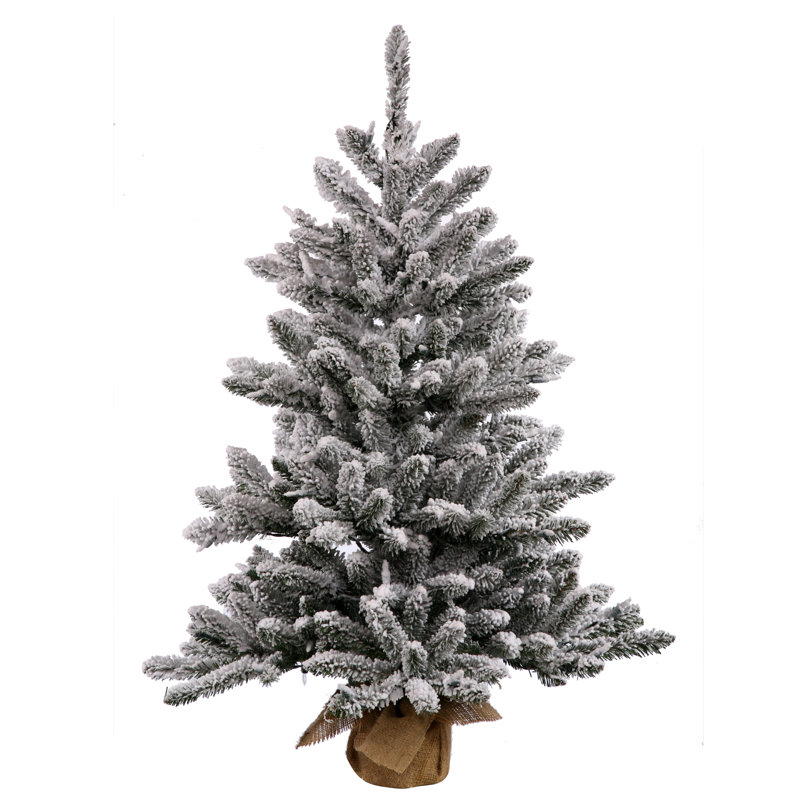 Arbre de Noël artificiel en forme de pin floconné Anoka, H 3 pi, Sans éclairage
