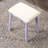 Wood Vanity And Stool Purple - Modern Table , Metal Drawer Pull, 12.6"W Dimension Stool, Pull For Easy Opening-620541818
