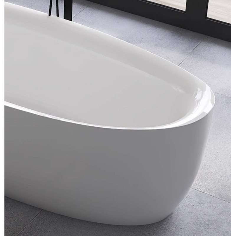 Baignoire simple en acrylique blanc 67,3 l 25,2 H