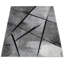 Tapis moderne à rayures abstraites noires et abat-jour gris Arianny-1245774116