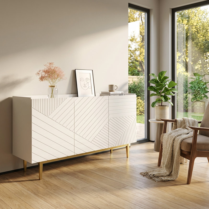 Buffet blanc 59,9 "Portillo, Blanc