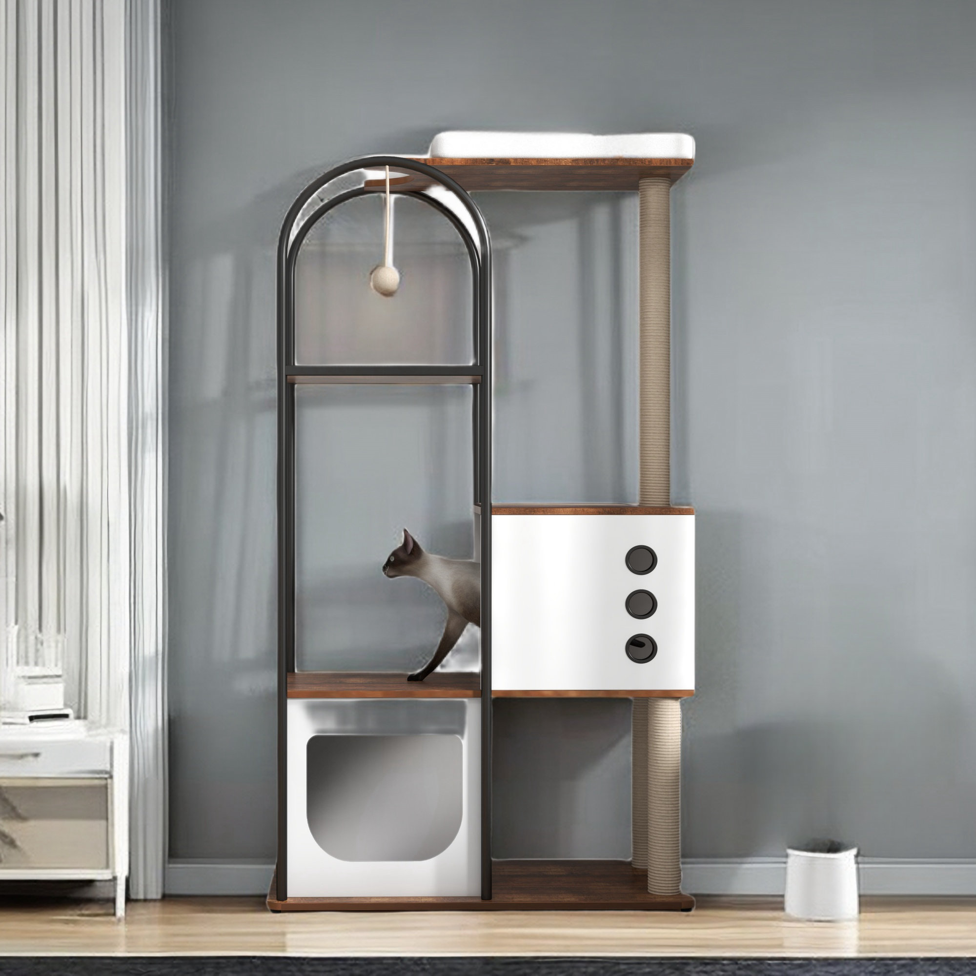 Tucker Murphy Pet™ Tulane MultiLevel Cat Tree with 1 Caves and 2