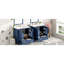 Blue 60" Bathroom Cabinet With Double Sinks & Stylish Appearance - Transform Your Decor Vanity Vanities Secure Storage Items-1262783457