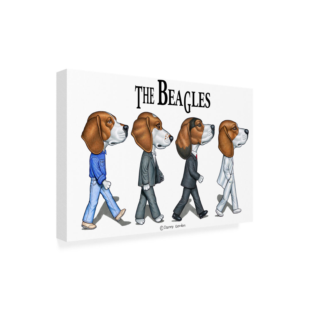 The Beagles by Danny Gordon Art - Wrapped Canvas Graphic Art Trinx 