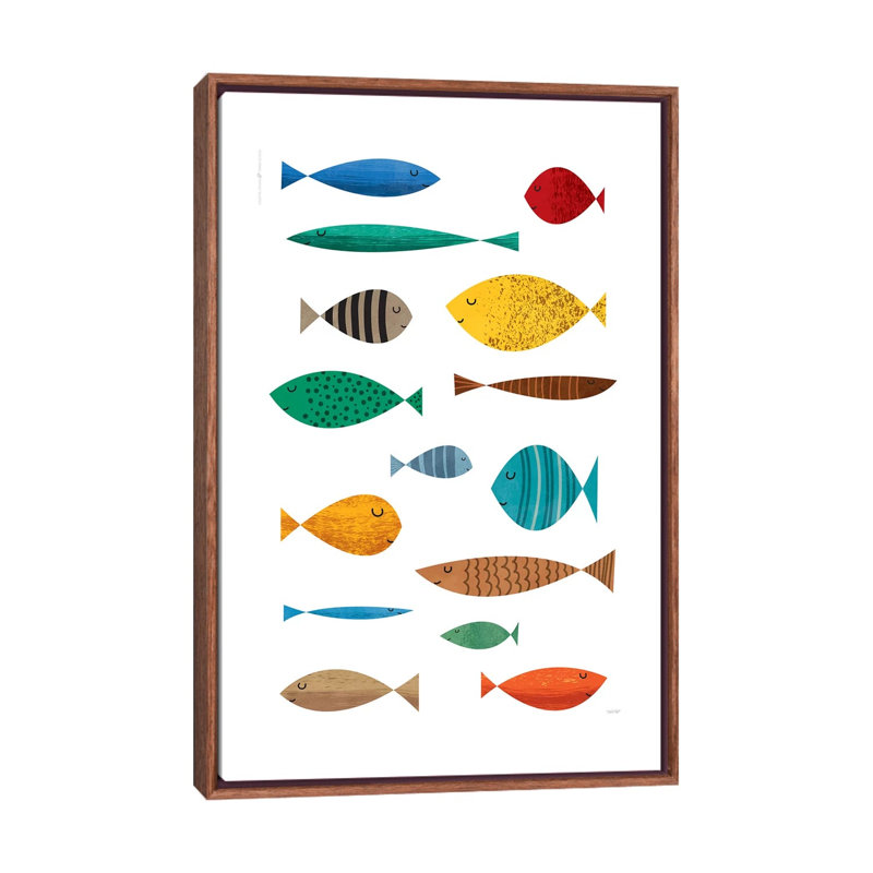 " Fish ", No Mat, Brown Framed Canvas, 60" H x 40" W x 1.5" D