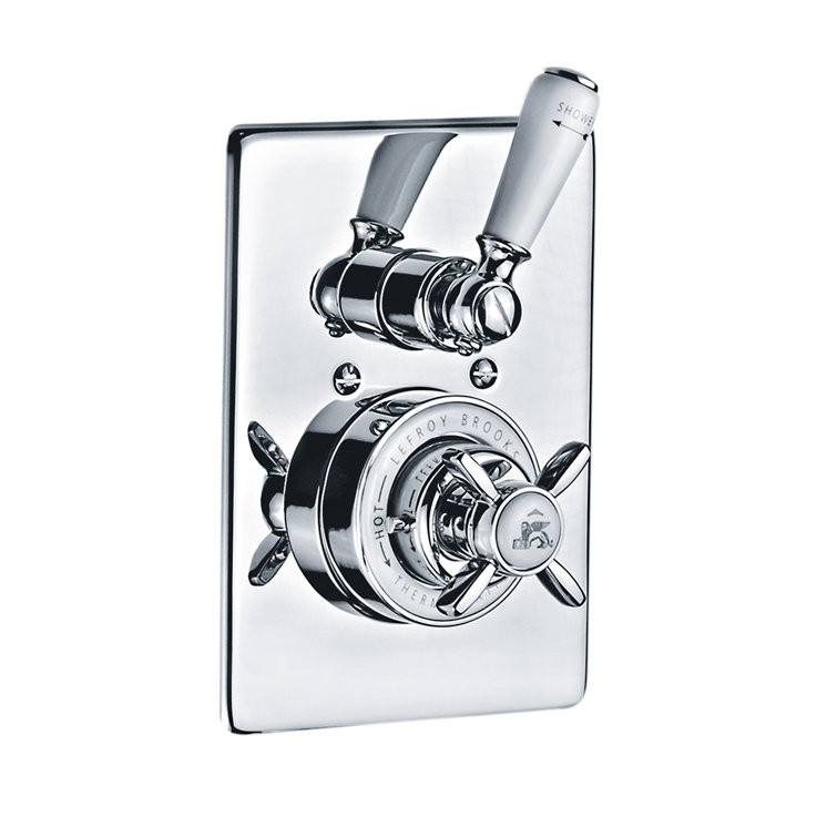 Classic Thermostatic Shower System with Integrated Flow Control