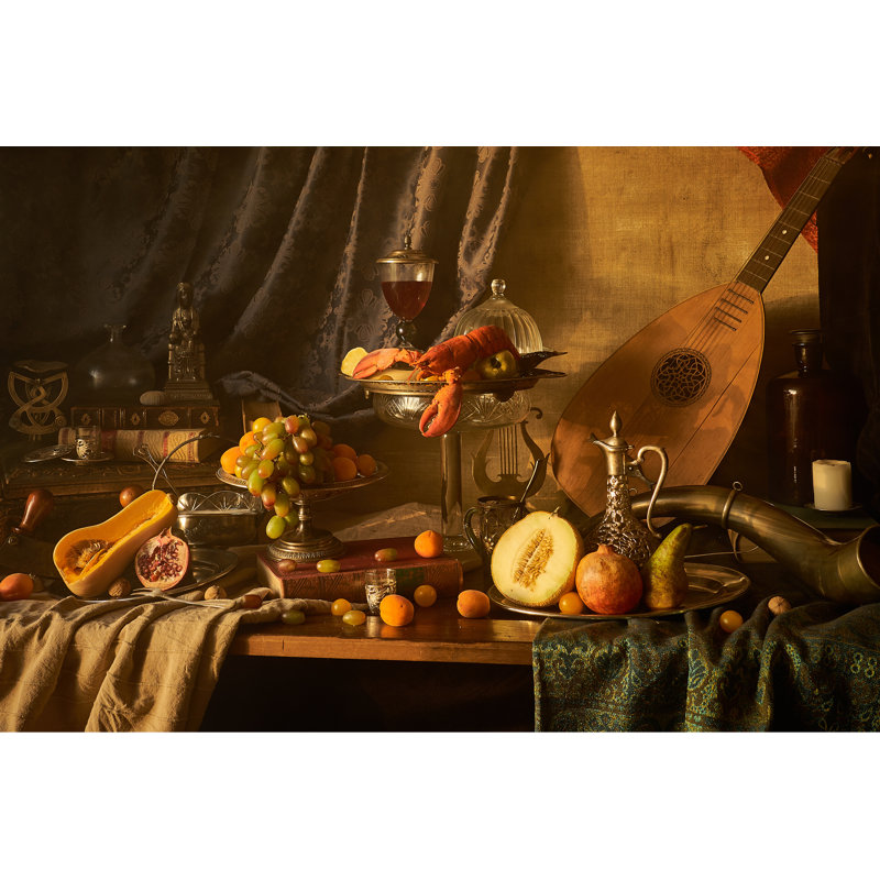 Still Life With Lobster - Wrapped Canvas Print, 30cm H x 46cm W x 3.8cm D