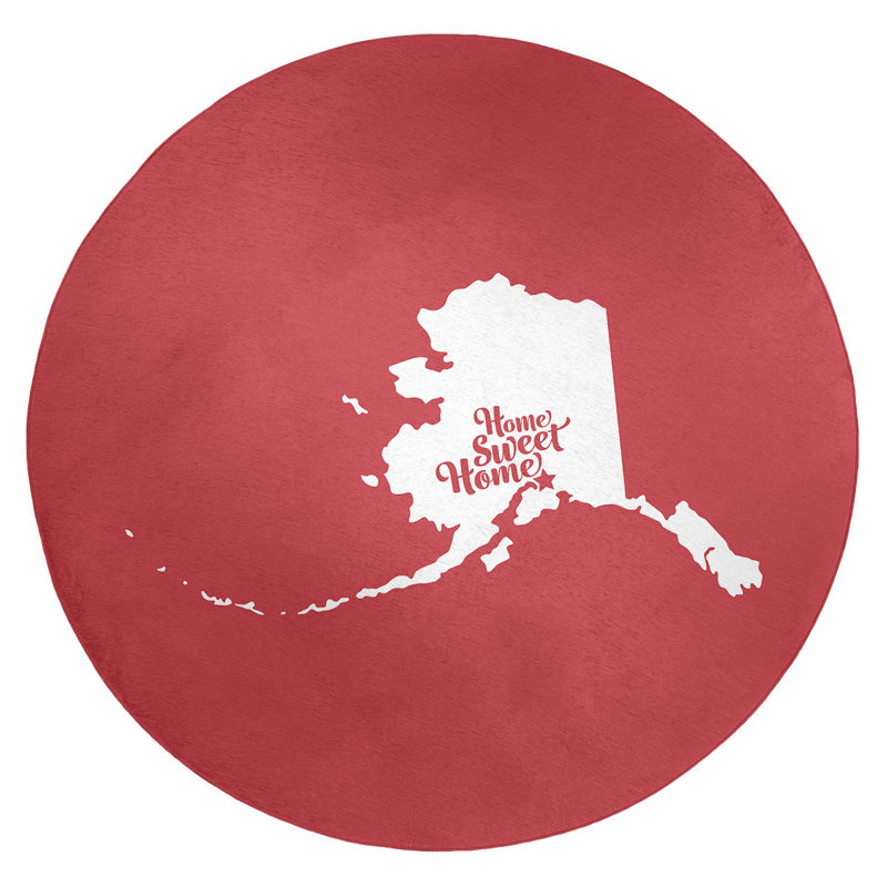 Tapis en polyester à ancrage doux home, Rond 5 pi
