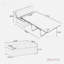 Lit escamotable pliant avec lit d'invité convertible et matelas, structure en métal massif