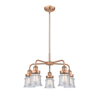 Alvi 5 - Light Glass Dimmable Chandelier