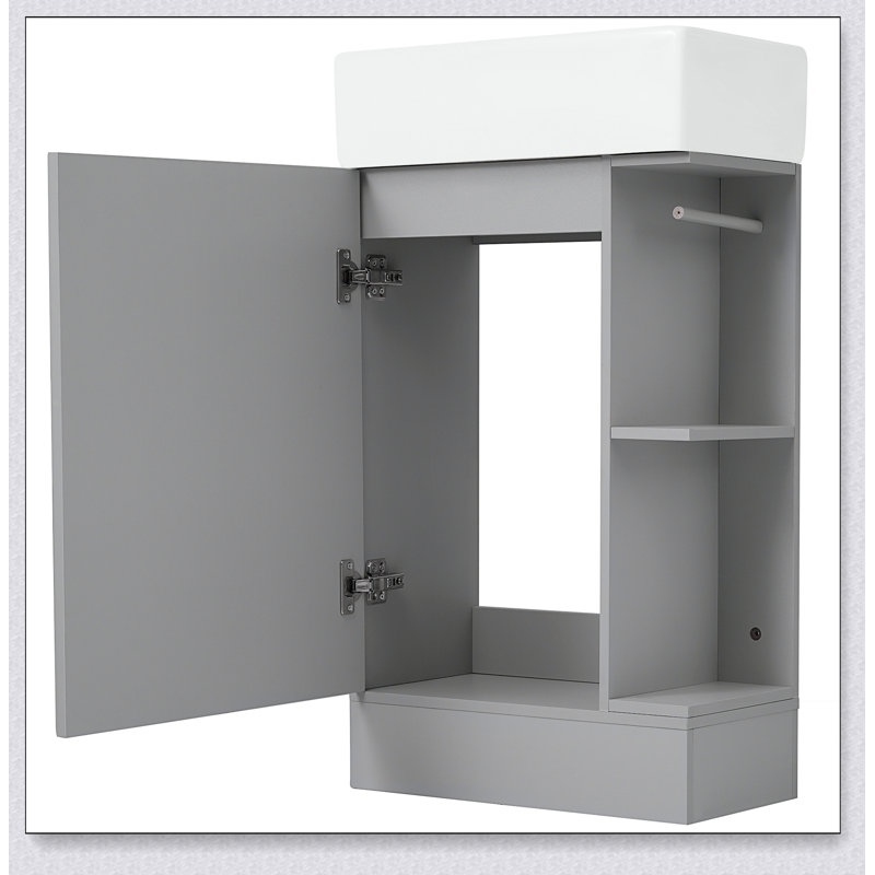 Meuble-lavabo de salle de bain avec lavabo, meuble-lavabo de salle de bain avec tablette, orienté vers la gauche ou vers la droite