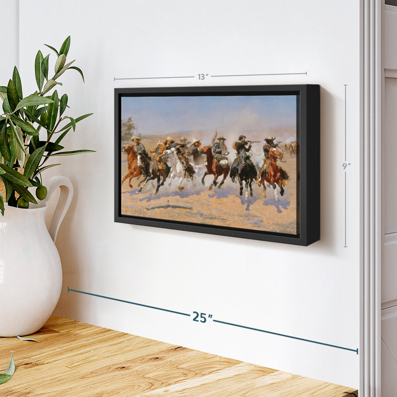 «A Dash For The Timber Wall Art», H 9 po x l 13 po