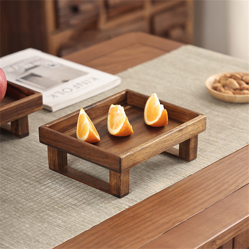 Plateau en bois massif Shyleigh, H 3,15 po x l 6,89 po x P 8,66 po