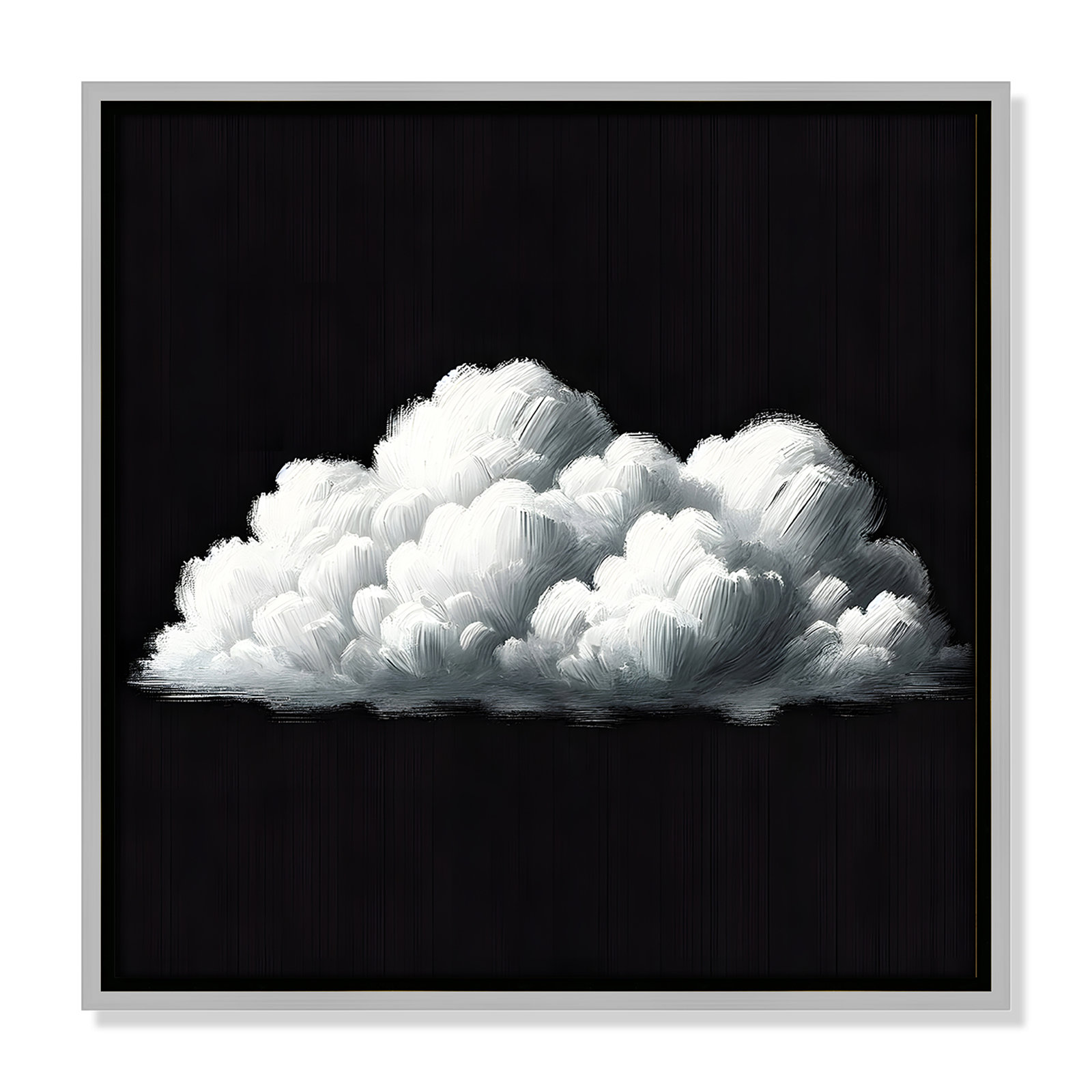 Ottavia "White Clouds" Print, 17.5" H x 17.5" W, Silver