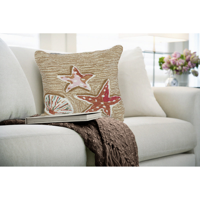 Frontporch Beachcomber Indoor/Outdoor Sand Square Throw Cushion Cover