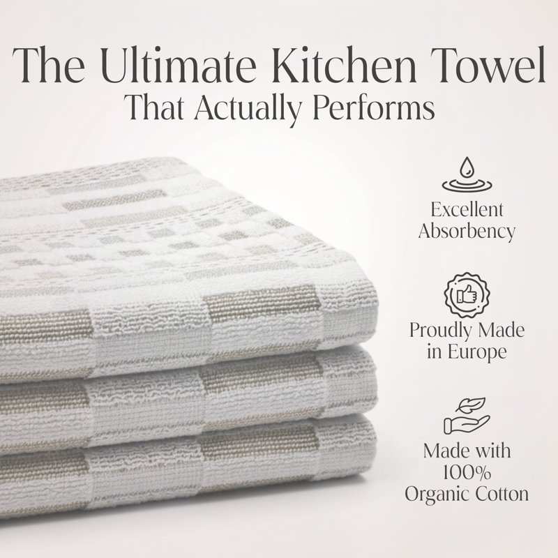 Kitchen Towels Hand Towel, White/Blue