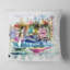 Coussin paysage maisons et bateaux-421687065-421687141