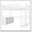 Lit mezzanine en métal avec garde-robe, bureau en forme de L et cubes de rangement pour des espaces de vie et d'étude polyvalents-129431916-129431920