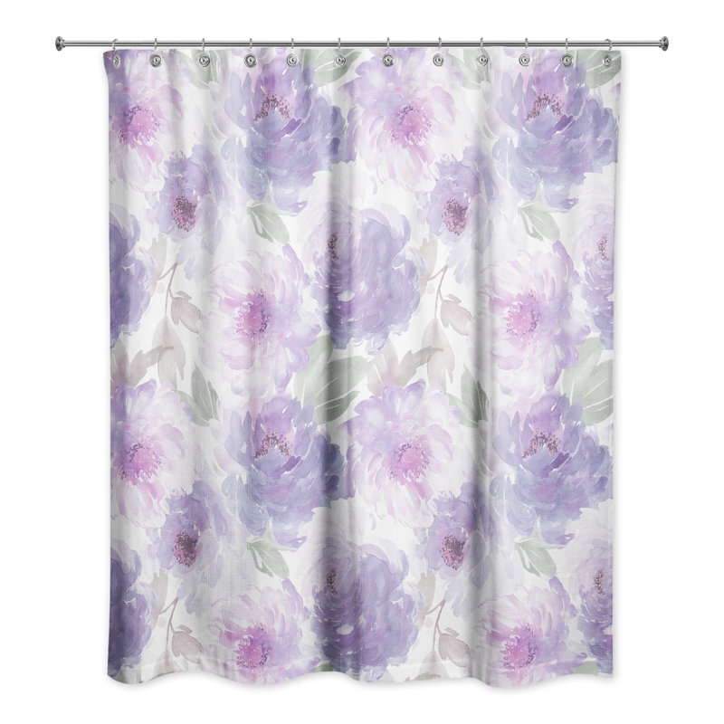 Rideau de douche simple Adamczyk, Mauve