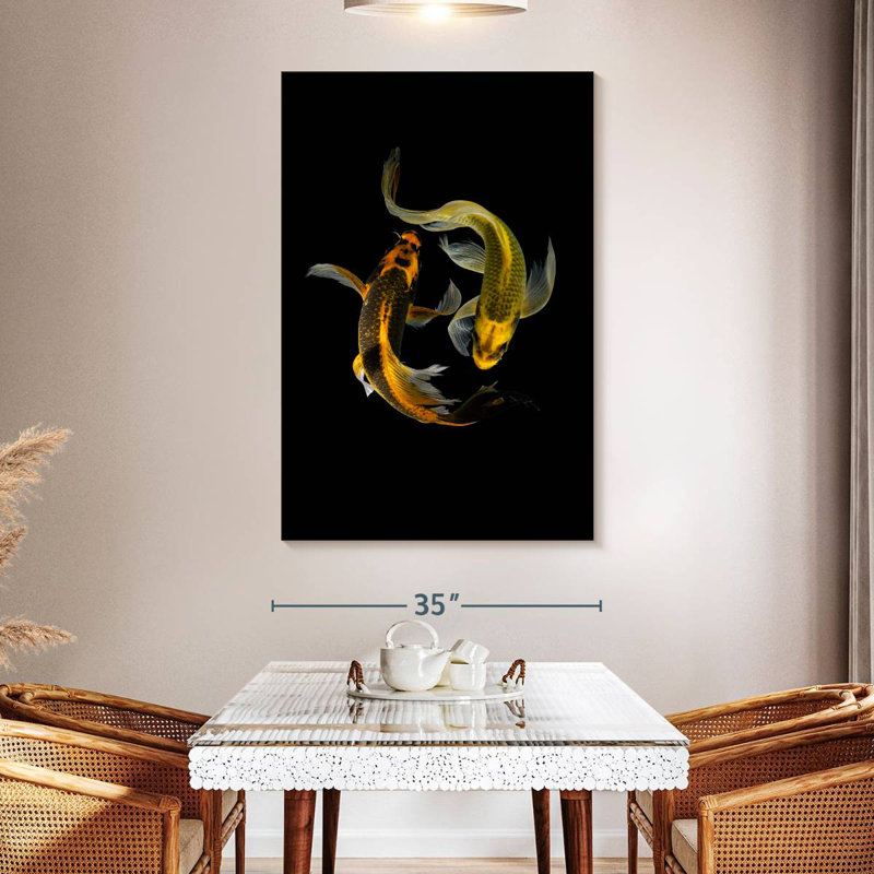 Circling Koi Fish, 51" H x 34" W