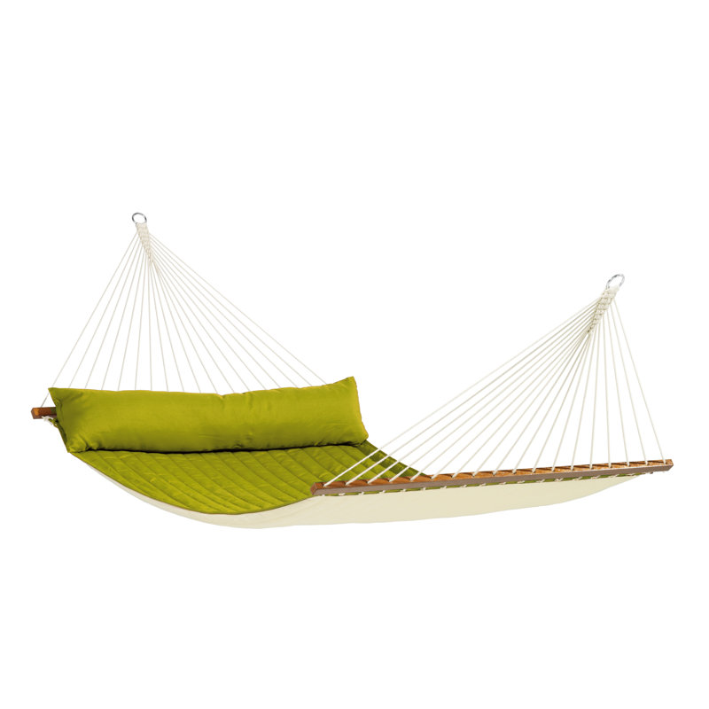 Avocado Green Quilted Kingsize Spreader Bar Hammock