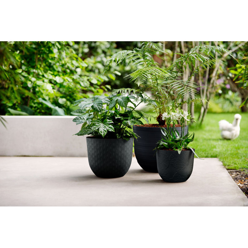 Plant Pot, 24.3 x 29.5 x 29.5, Onyx Black