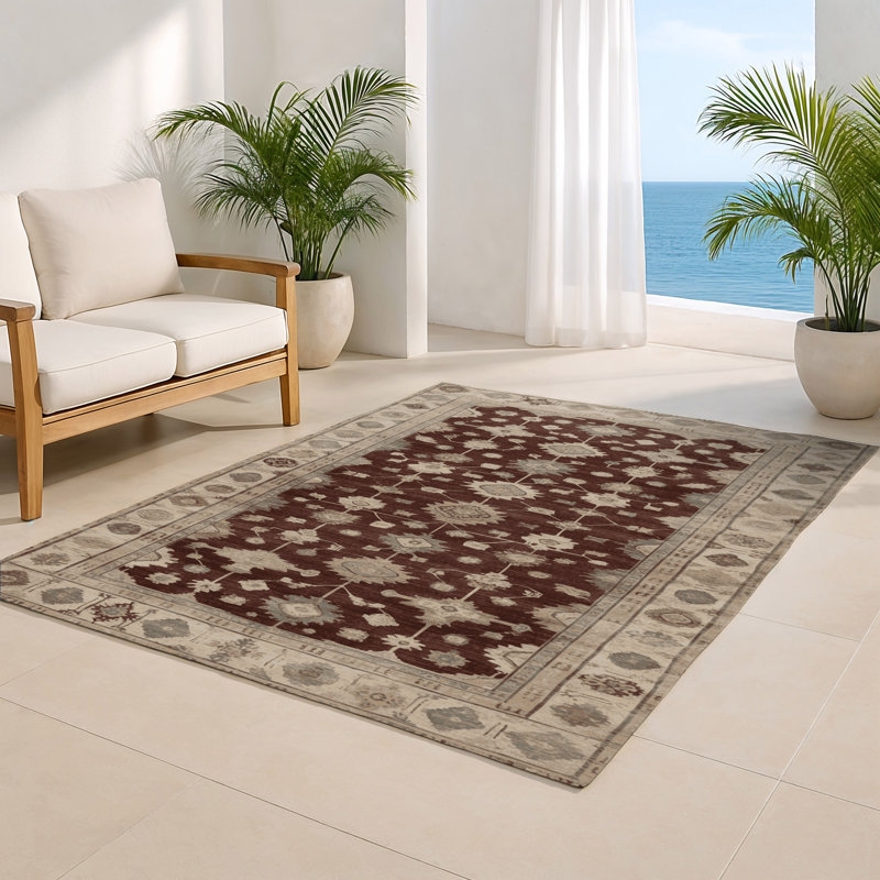 Overdyed Gray Indoor and Outdoor Area Rug, Rectangle 4' x 6'