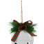 Ornements de Noël Jingle Bells avec nœud et pommes de pin - 5 po - ensemble de 2-103688409