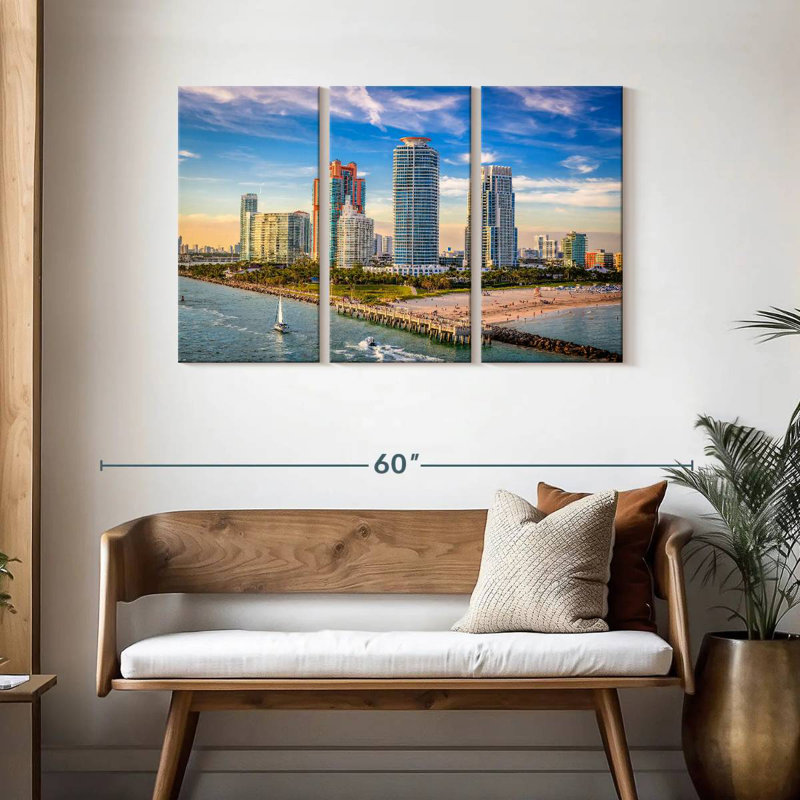 Gillard Coastal South Beach Miami, H 28 po x l 45 po