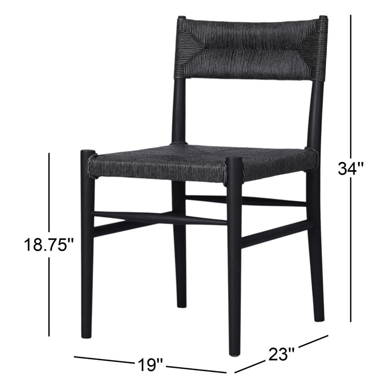 Lomas Outdoor Dining Side Chair, Black