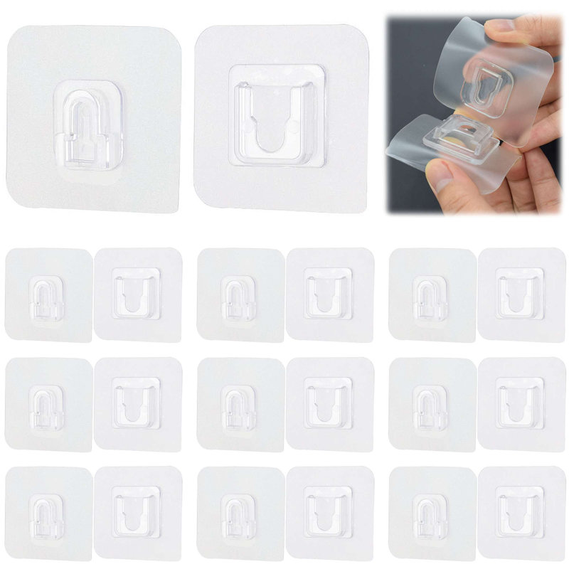 Double Sided Self Adhesive Wall Hooks 10 Set