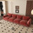 Cath 4-Seat Chenille Fabric Upholstered Sectional Sofa-748750777