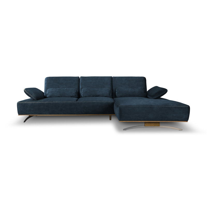 Aunye 4 Seater Sofa & Chaise, Marine, Right Hand Facing