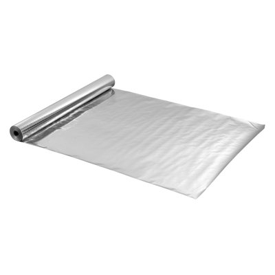 Double Reflective Insulation Roll, Perforated Woven Fabric Radiant Barrier, 0.15mm 48 in x 125 ft, Double-Sided Aluminum Foil Heat Reflective Shield, Thermal Insulation Roll for Window RV Roof