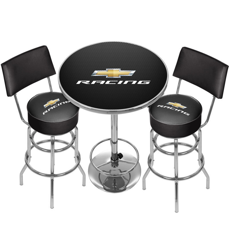 Ensemble de table de pub 3 pièces pour salle de jeu chevrolet racing