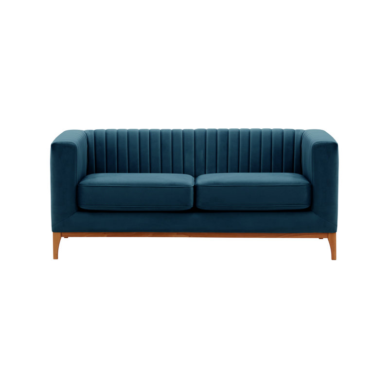 Buie Velvet Sofa, Aveo, Dark Blue