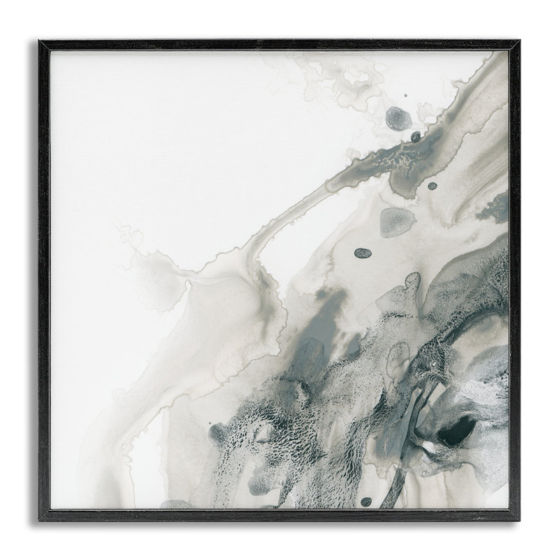 «Grey Splash» sur fond blanc, estampe numérique par June Erica Vess, Estampe numérique Farmhouse, H 24 po x l 24 po
