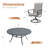 8-Person Patio Dining Set with 60“ Round Dining Table and 360° Swivel Textilene Rocking Chairs-321723439