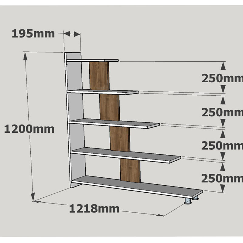 Bibliothèque murale Anuj, 47,9 x 47,2 x 7,7 pouces | 100% panneau de particules enduit de mélamine, épaisseur: 0,7 pouce | Nombreuses tablettes, hauteur de tablette réglable: 9,8 pouces | Parfait pour le bureau à domicile et le salon, design élégan