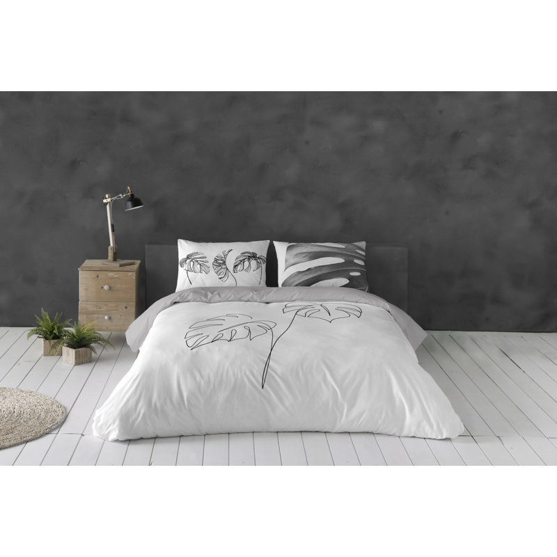 Ensemble de housse de couette en coton 3 pièces Blanca King (l 106 po x L 92 po)