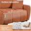 Canapé modulaire en L modulaire avec repose-pieds, siège très large de 110 po, tissu bouclé et combinaison libre-985120744