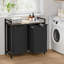 Dual Compartment Laundry Hamper with Removable Liners-2111092664