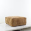 Repose-pieds carré en cuir brun foncé Sharita-88409216