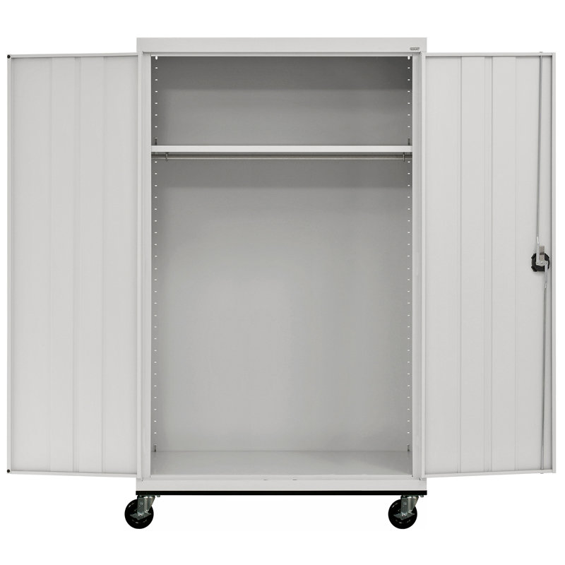 Steel, 78" H x 46" W  x  24" D, Dove Gray