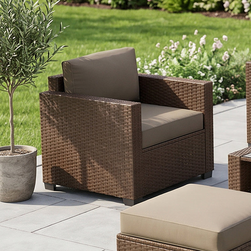 Ensemble de conversation modulaire 7 pièces avec table basse, 6317Cl-B, Chameau